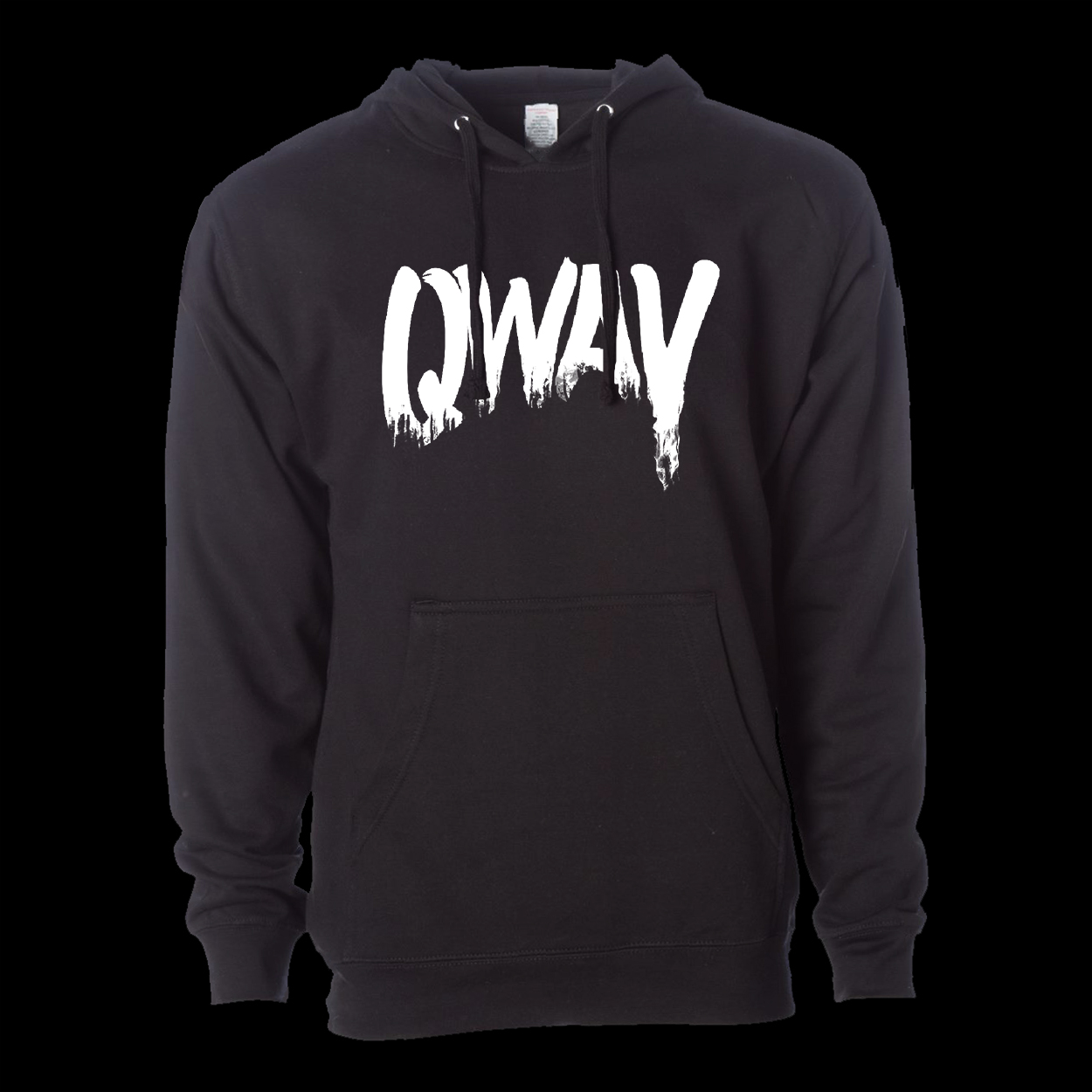 Qway Logo Hoodie Black color