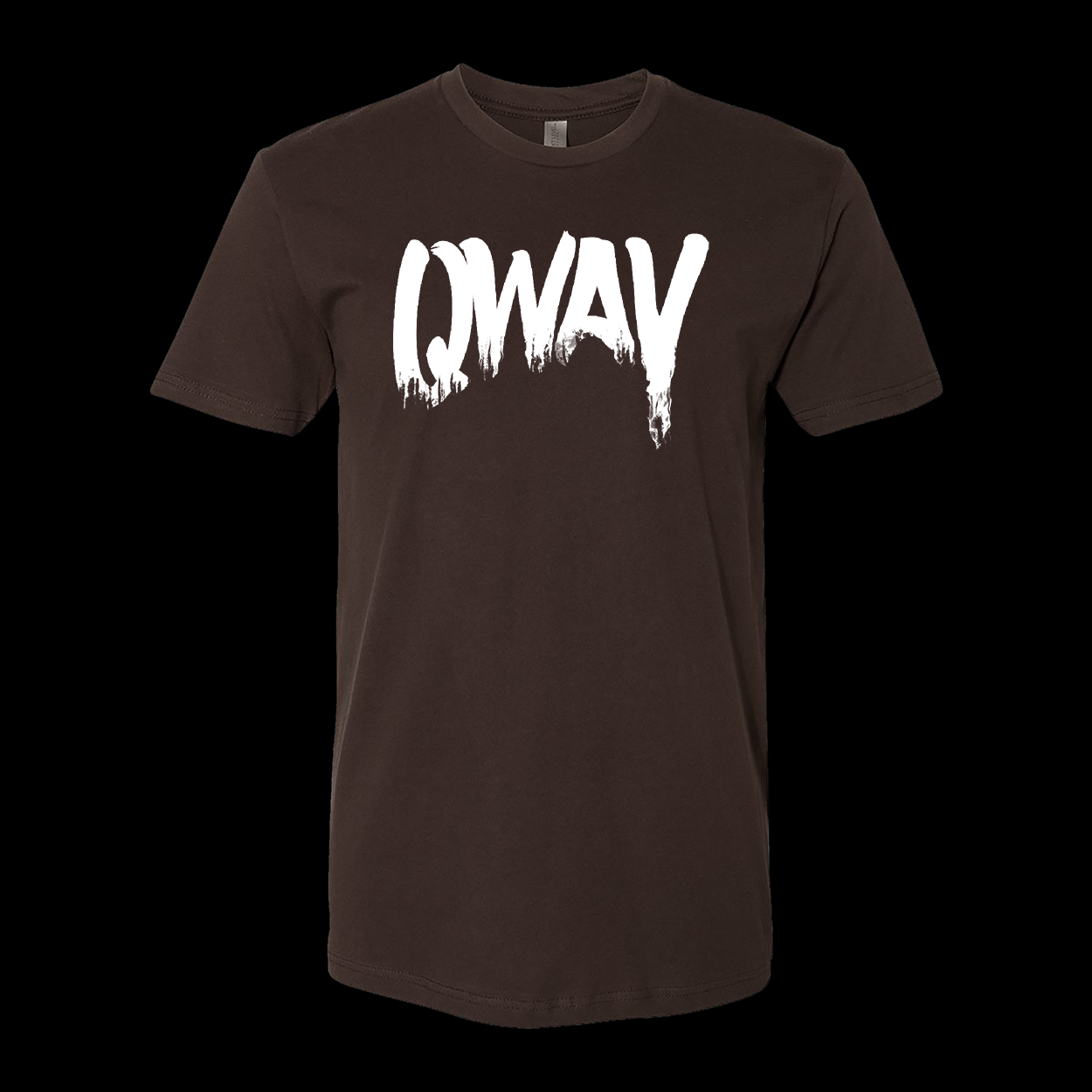 Qway Logo t-shirt Dark Chocolate color