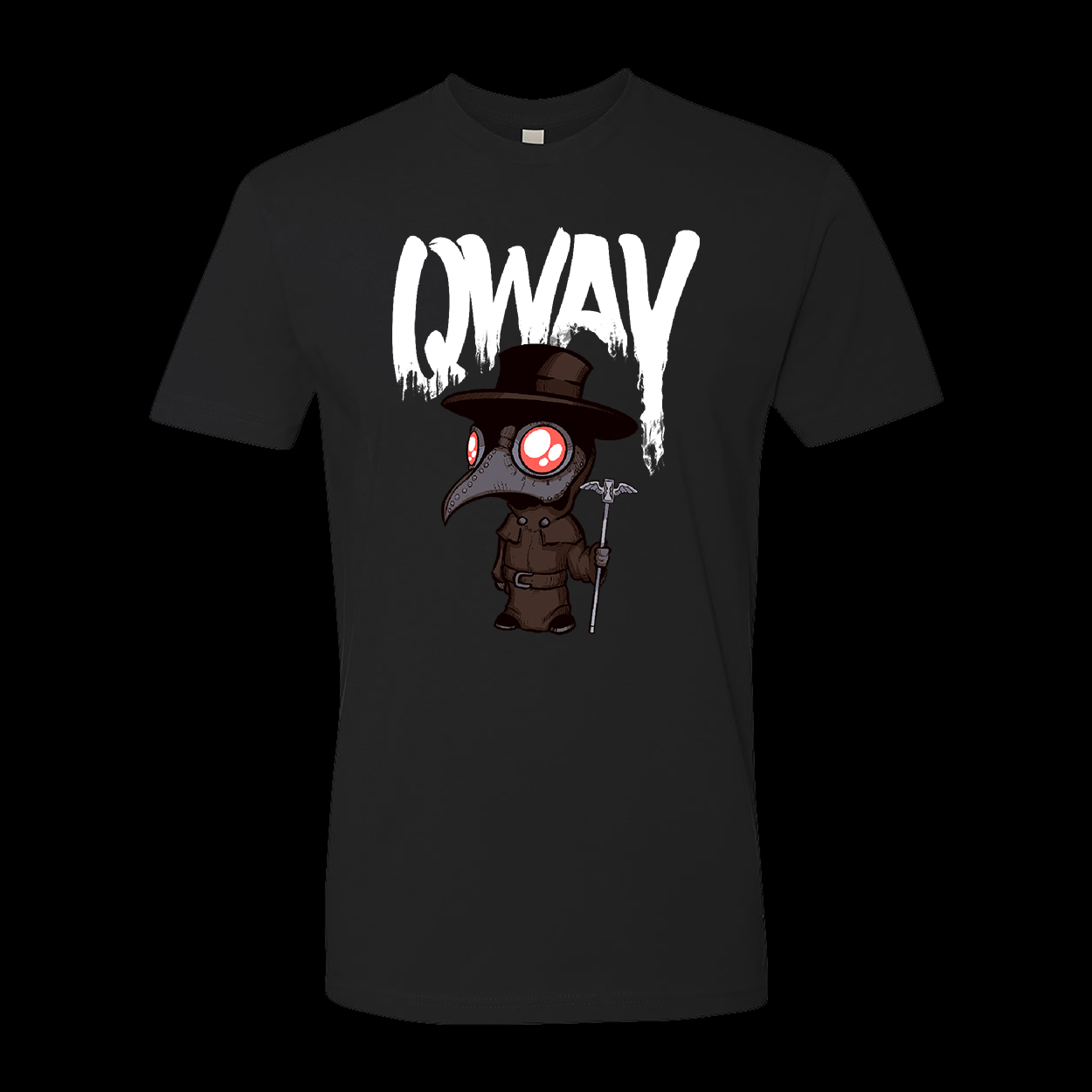 Qway Plague Doctor t-shirt Black color