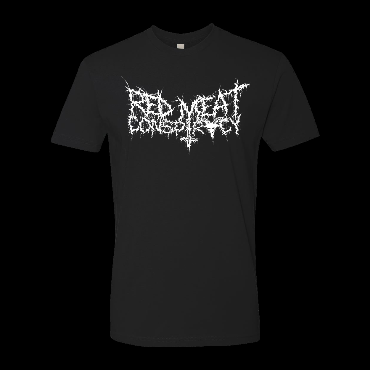 Red Meat Conspiracy cow death t shirt black color