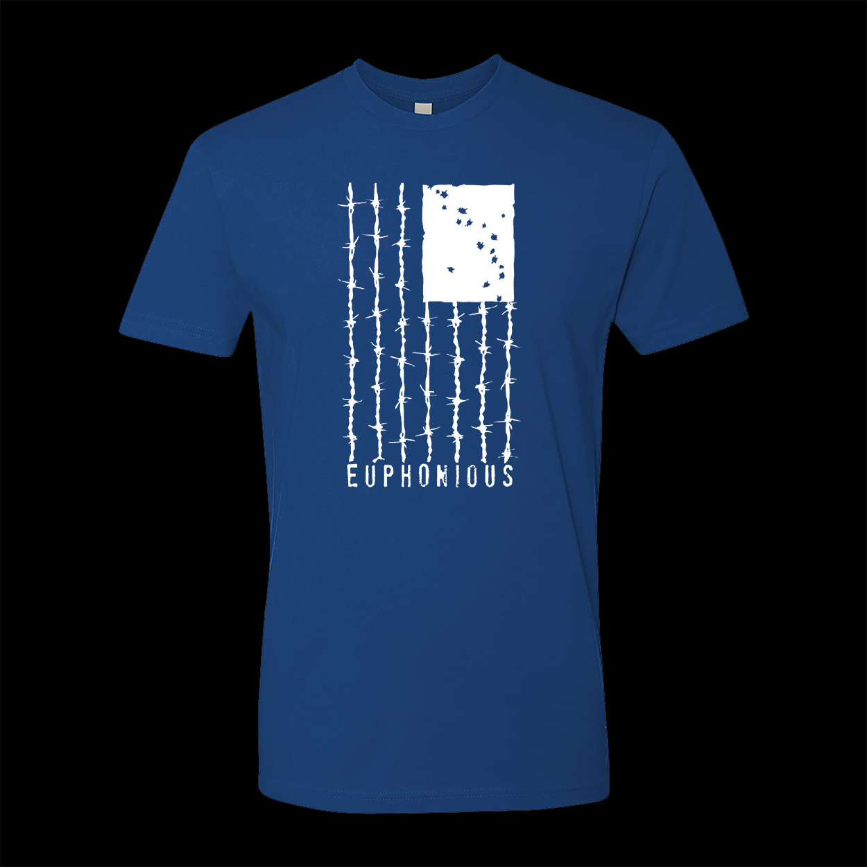 euphonius Barbed Wire american flag t-shirt color royal blue