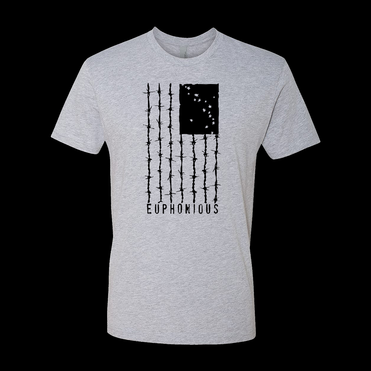 euphonius Barbed Wire american flag t-shirt heather grey