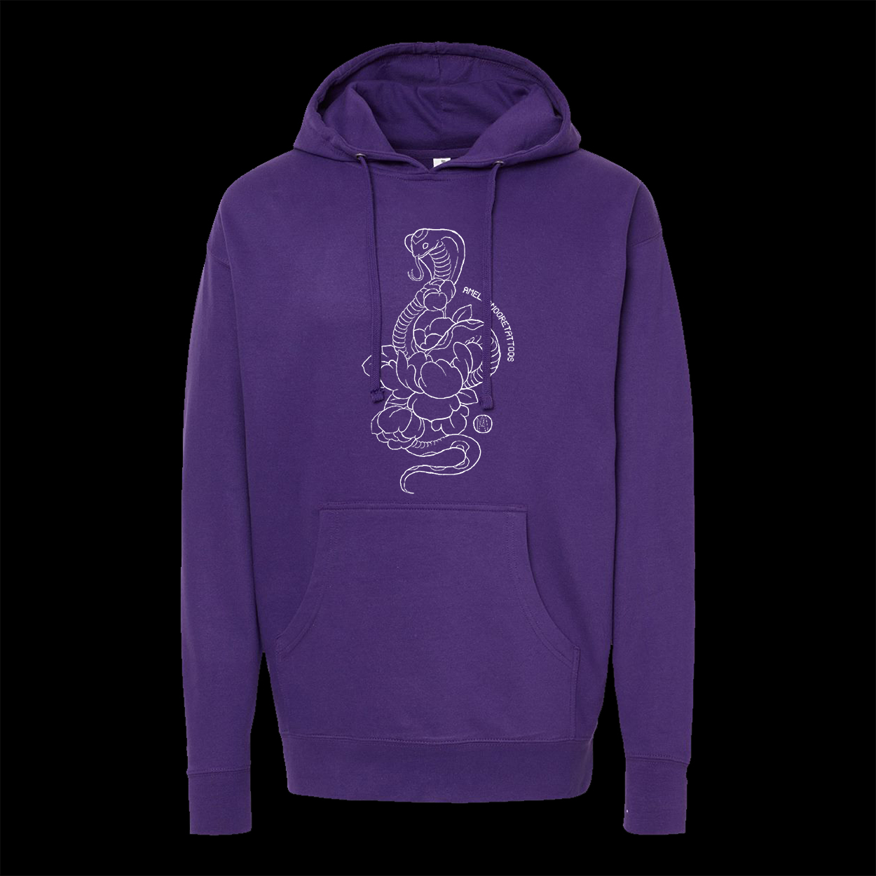 Amelia Moore Tattoo ekens purple hoodie