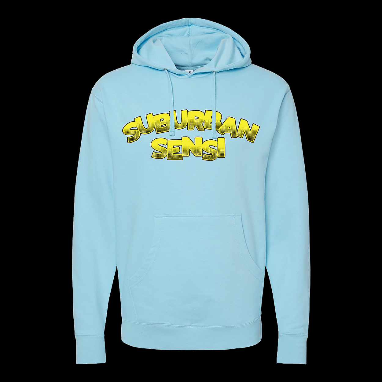 Suburban Sensi logo blue aqua hoodie