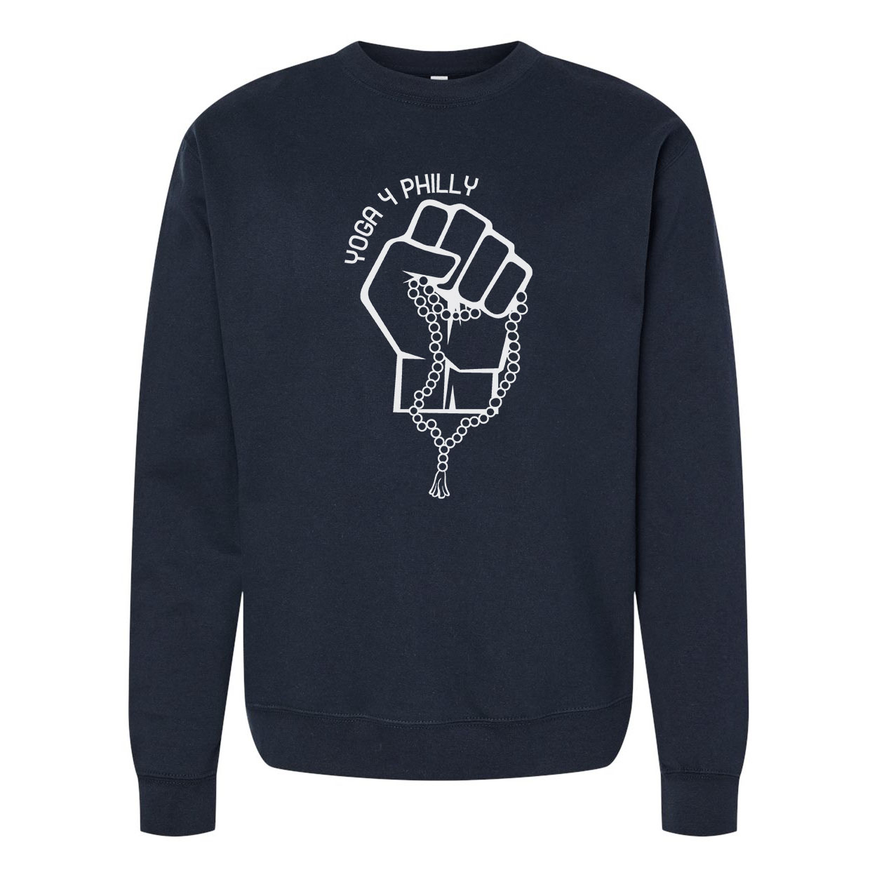 Yoga4Philly Midweight Classic Navy Crewneck