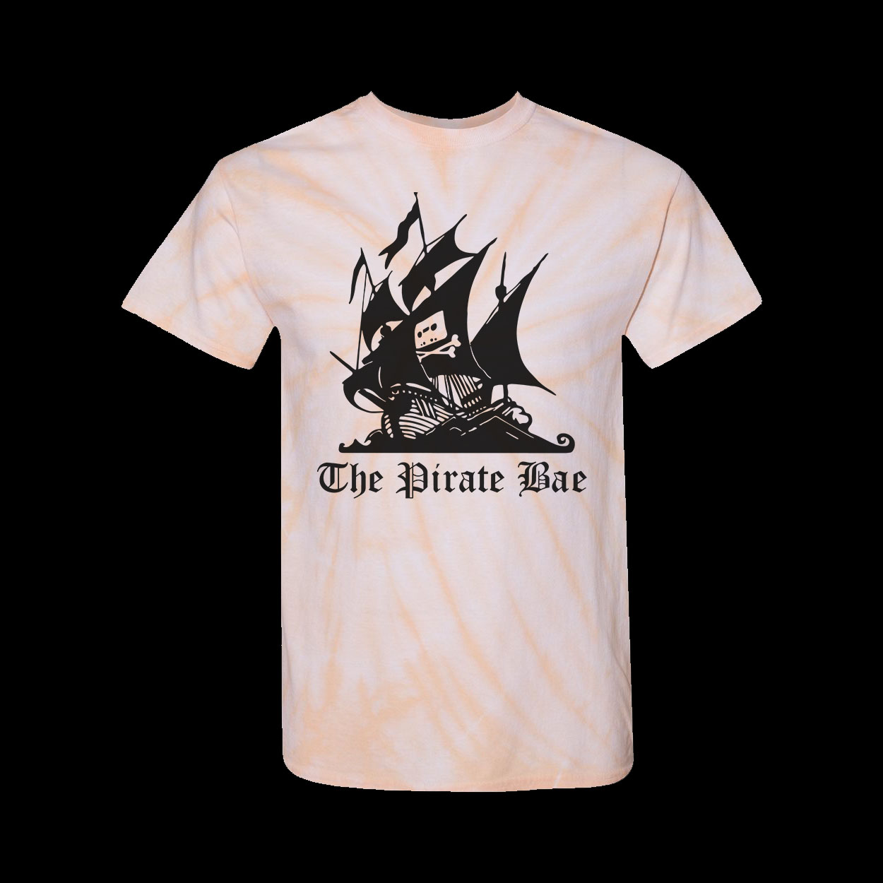 Accidie the Pirate Bae Peach Tie Dye T-shirt