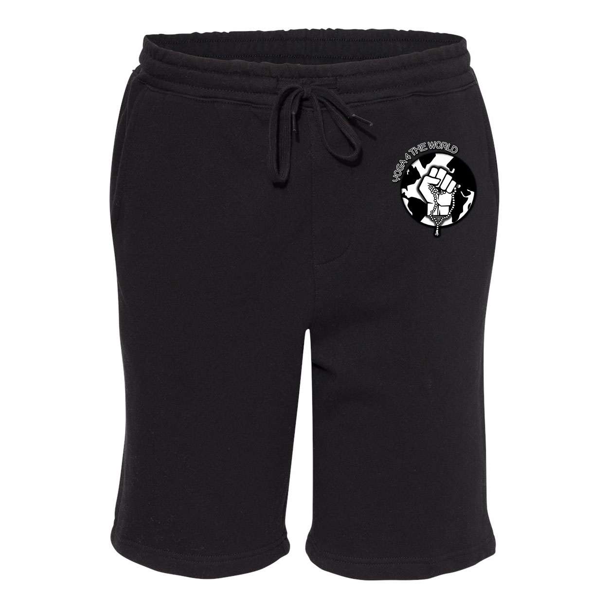 Yoga4TheWorld Black Fleece Shorts