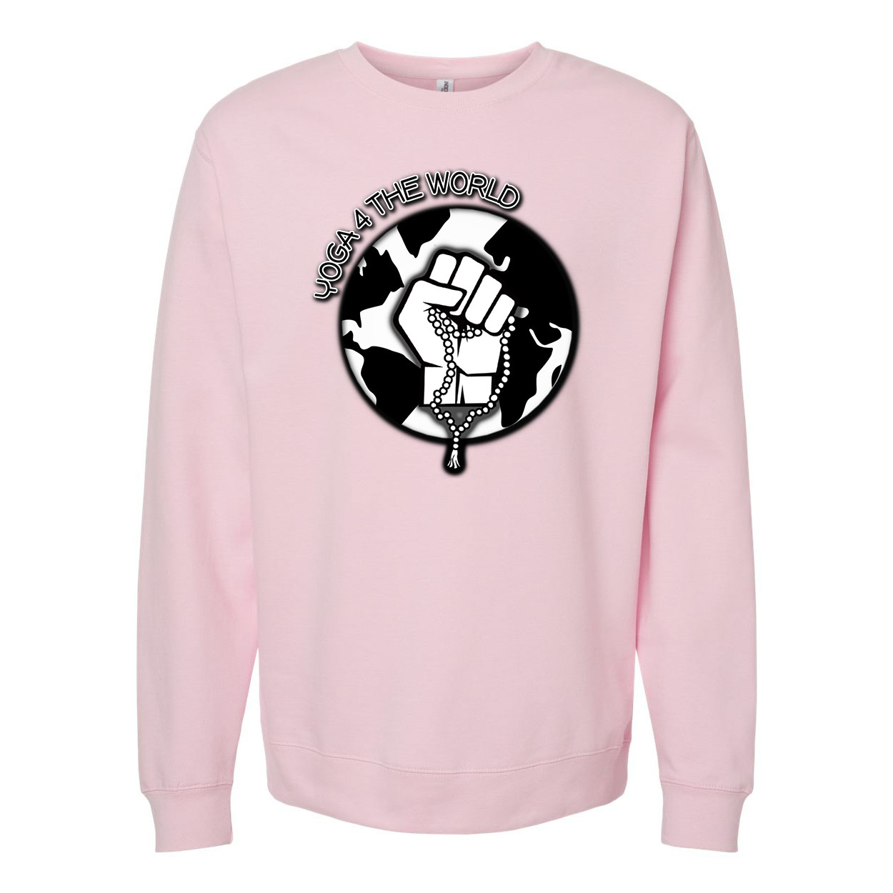 Yoga4TheWorld Light Pink Crewneck Sweatshirt