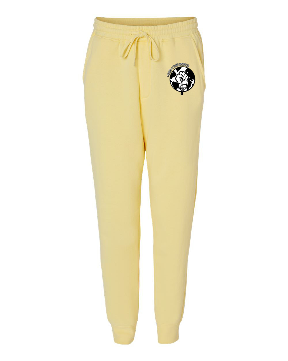 Yoga4TheWorld Light Yellow Fleece Pants