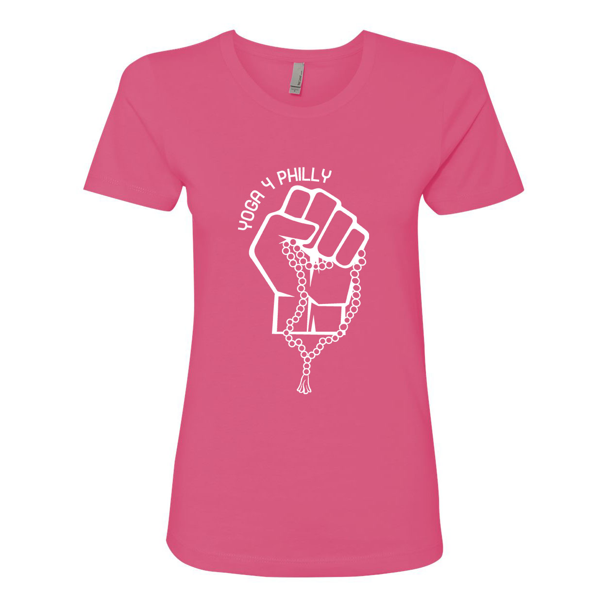 Yoga4Philly Hot Pink Womens Next Level TShirt