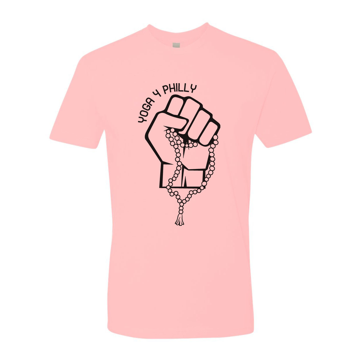 Yoga4Philly Light Pink Next Level T-Shirt