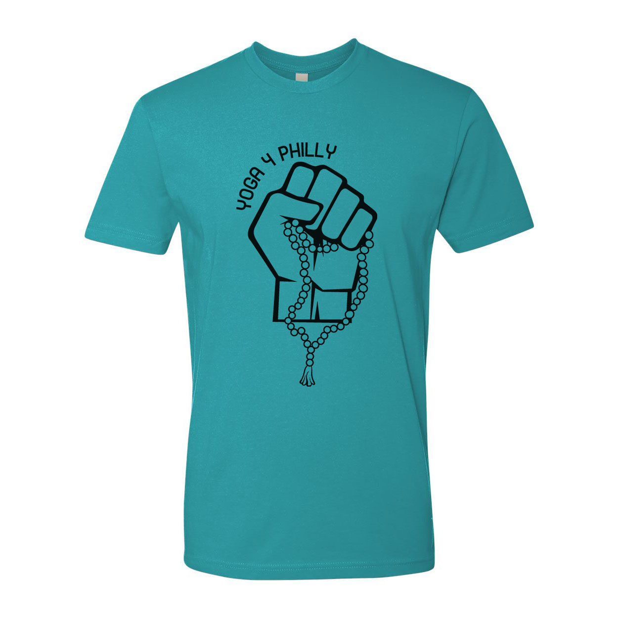 Yoga4Philly Tahiti Blue Next Level T-Shirt