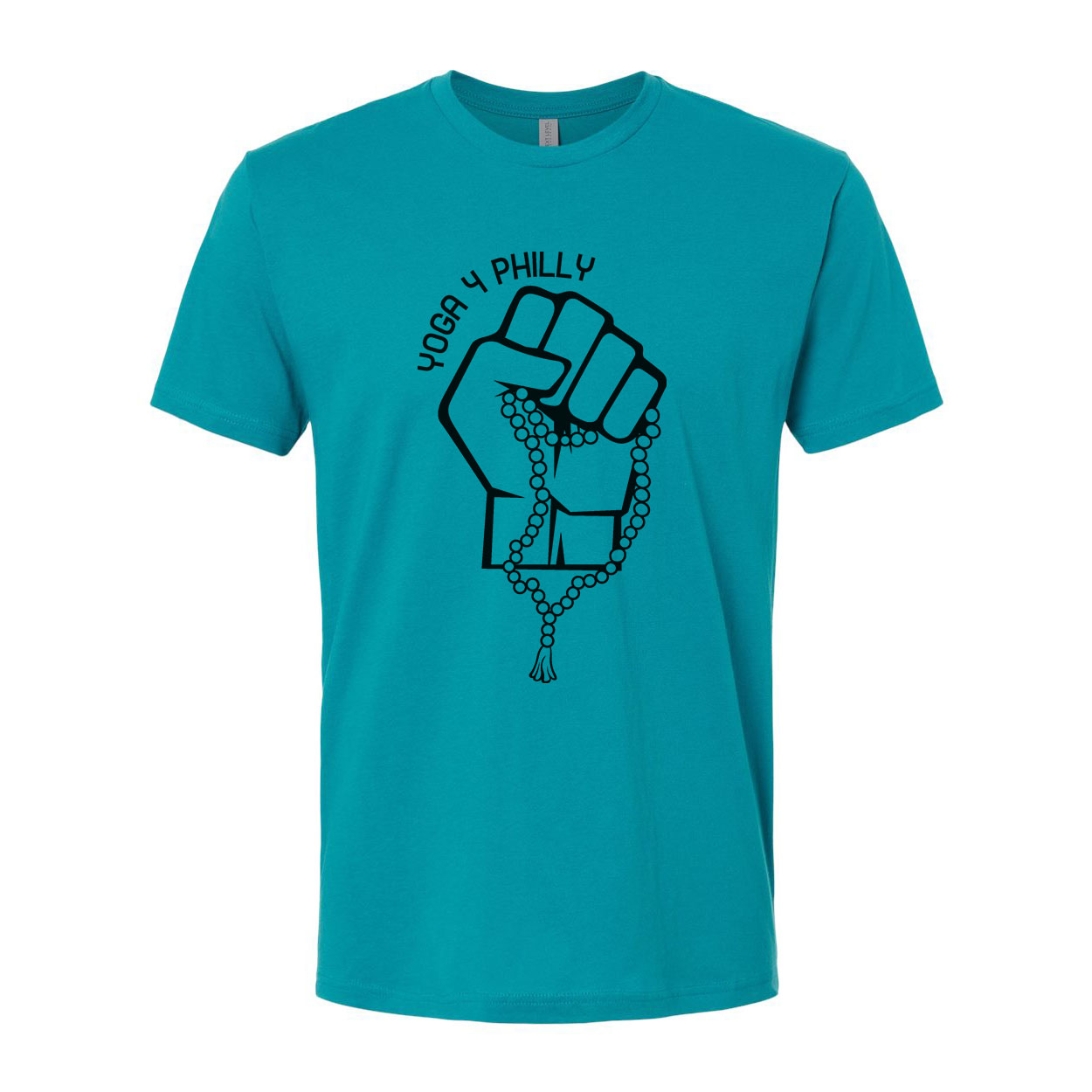 Yoga4Philly Teal Next Level T-Shirt