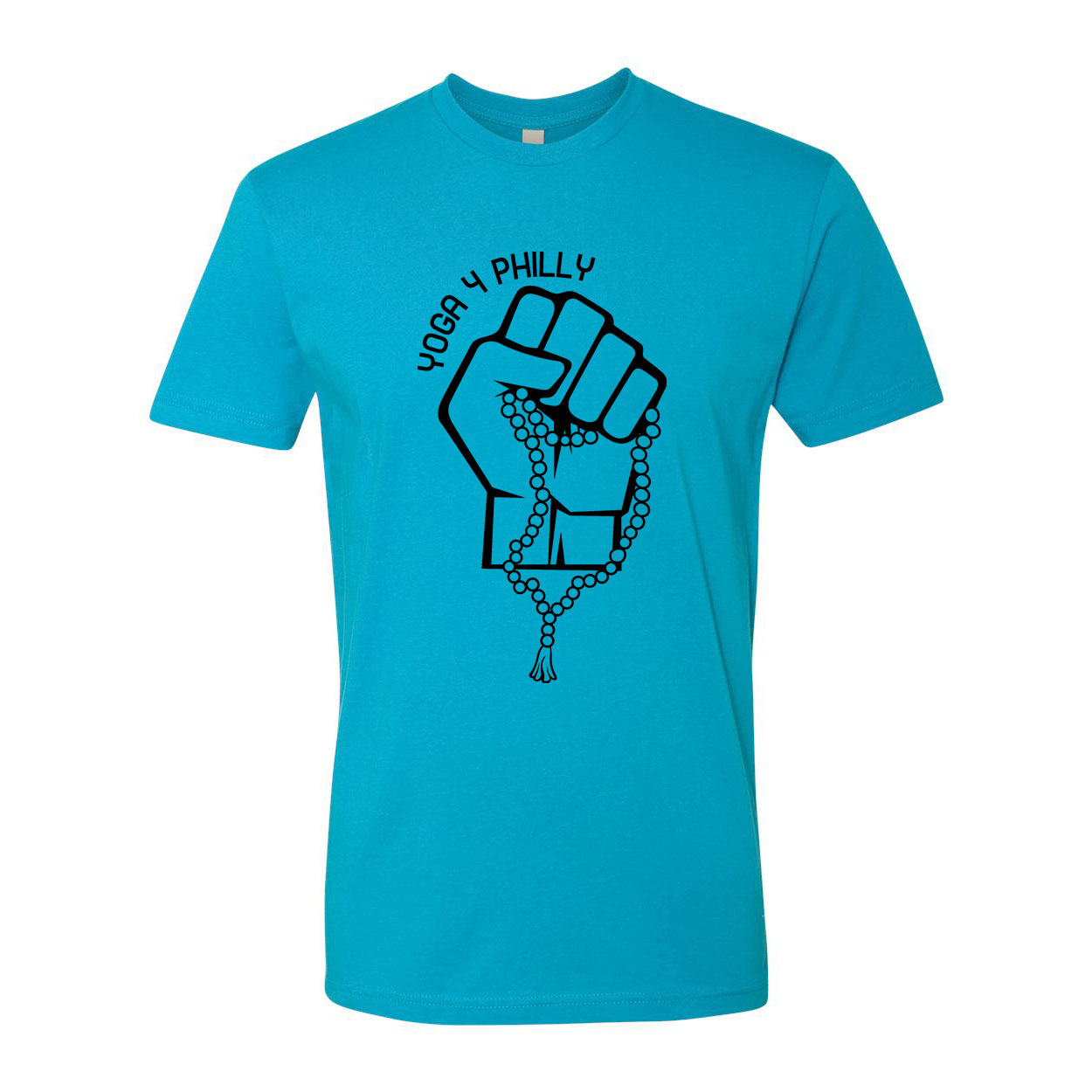 Yoga4Philly Turquoise Next Level T-Shirt