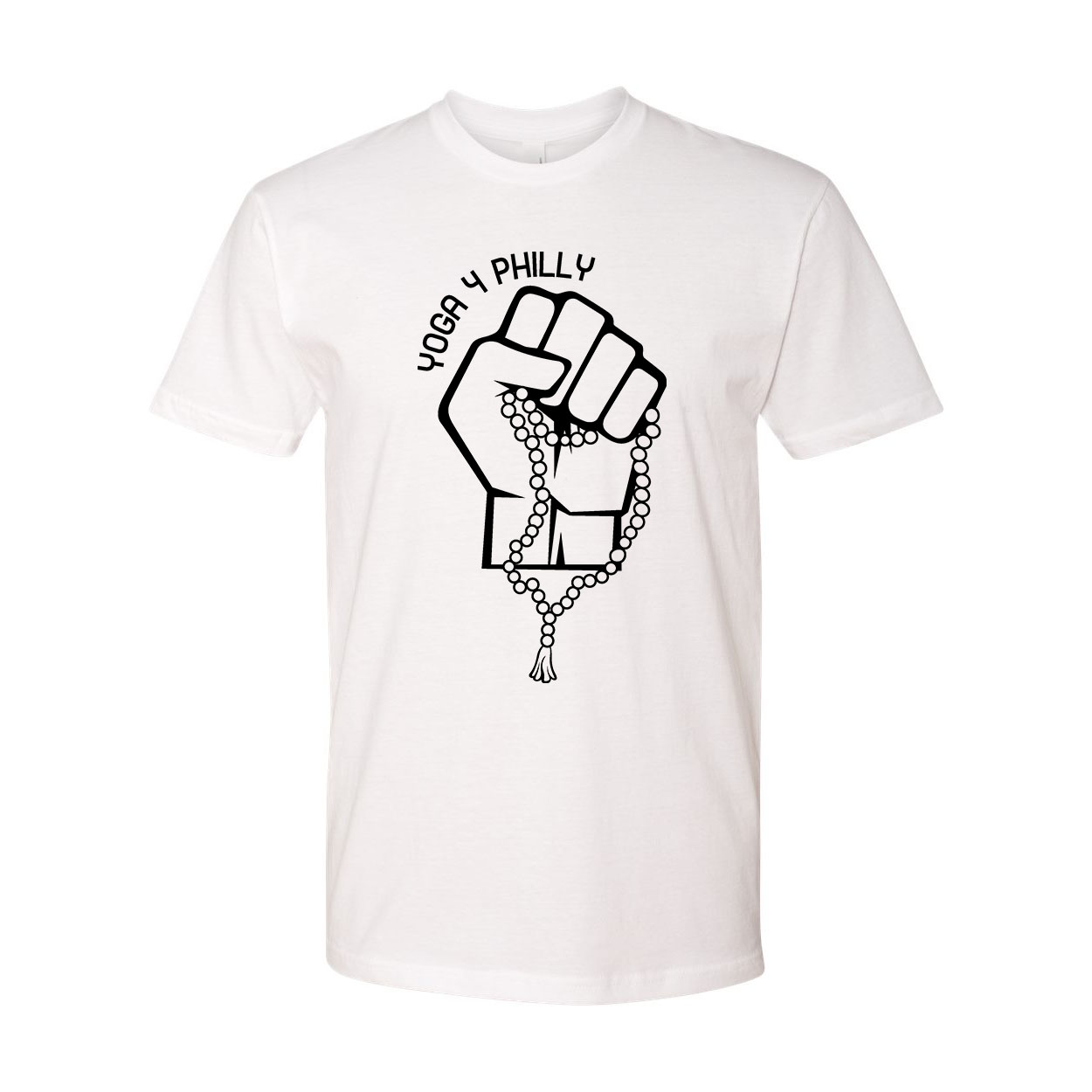 Yoga4Philly White Next Level T-Shirt