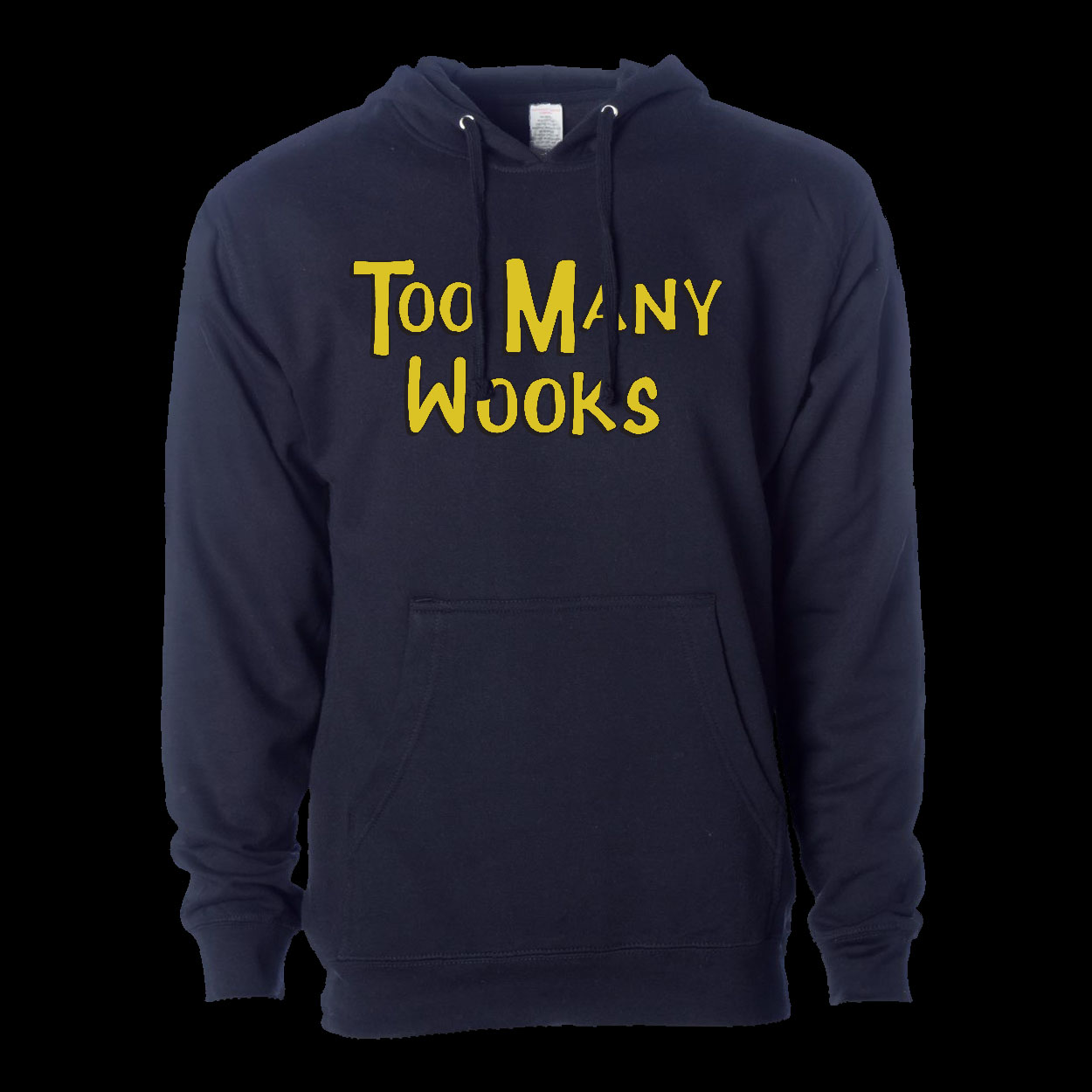 Too Many Wooks Navy Hoodie