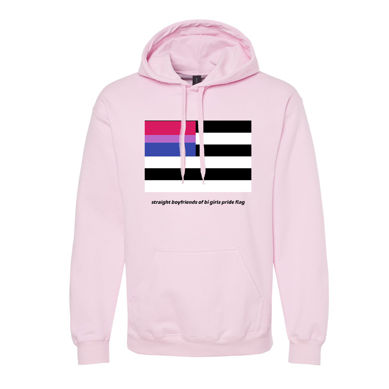 Straight guys bi girlfriends Meme pink hoodie