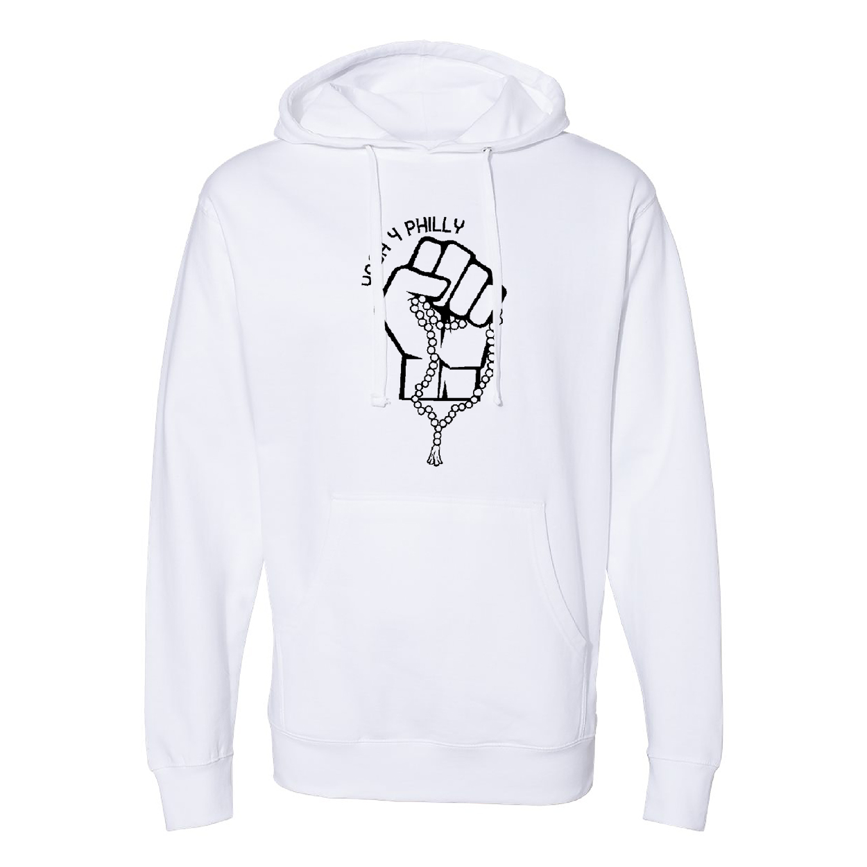 Yoga 4 philly white hoodie