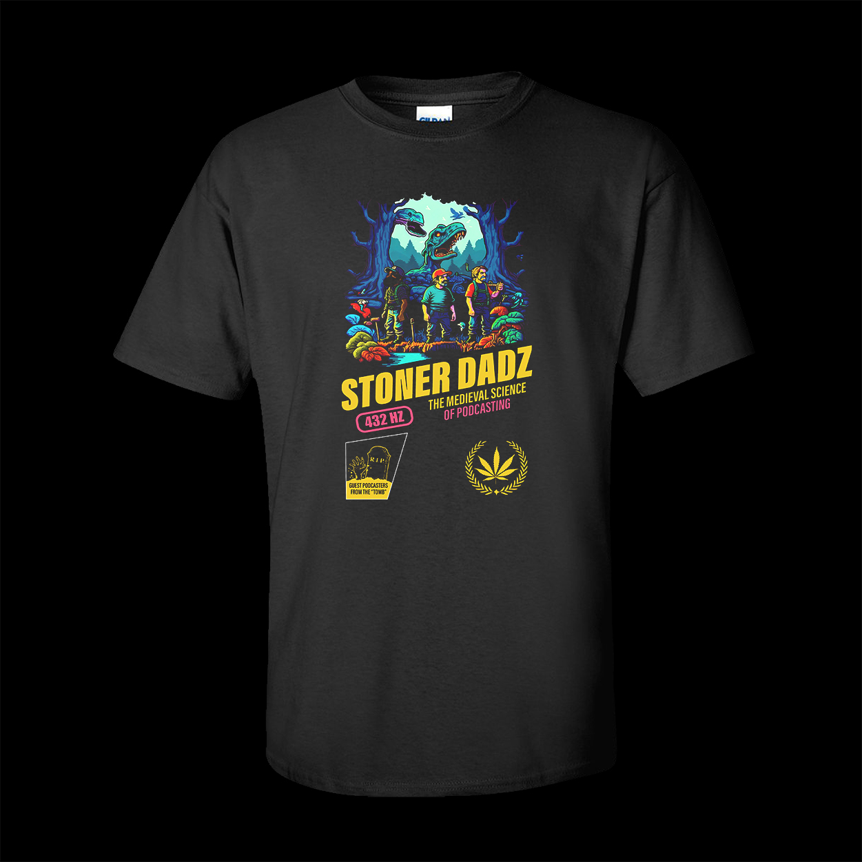 Stoner Dads Black Video Game T-shirt