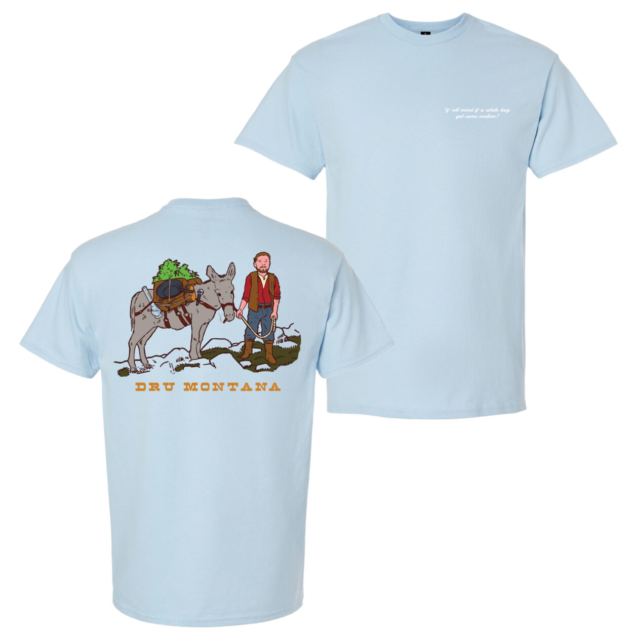 Light blue full front dru montana shirt